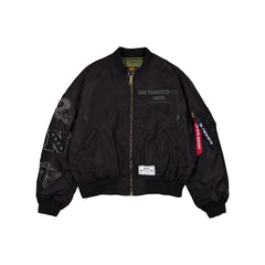 Alpha Industries x San Francisco 49ers Black 2-in-1 MA-1 Flight Jacket + Vest