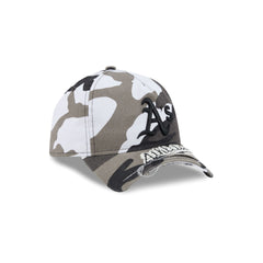 Athletics Washed Camo 9FORTY A-Frame Unstructured Cut-Off Visor Snapback Hat