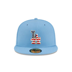 Los Angeles Dodgers Red. White & Blue 59FIFTY Fitted Hat
